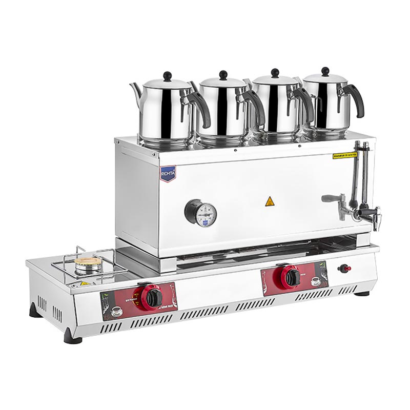 Remta Remta N14(E) 85 Model Çay Ocağı, Doğalgazlı ve Elektrikli, 4 Demlikli, 43 Litre Kapasiteli