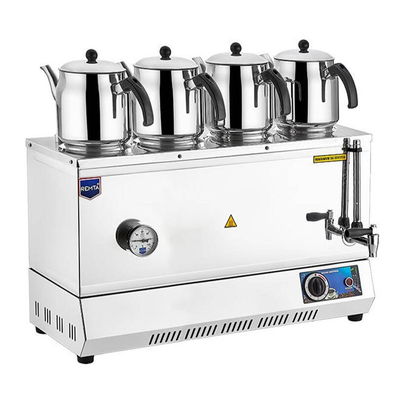 Remta Remta EP04 85 Model Çay Ocağı, Elektrikli, Pleytsiz, 4 Demlikli, 43 Litre Kapasiteli