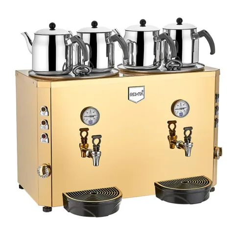 Remta Remta DE13 Jumbo Çay Makinesi, Elektrikli, 4 Demlikli, 46 Litre Kapasiteli