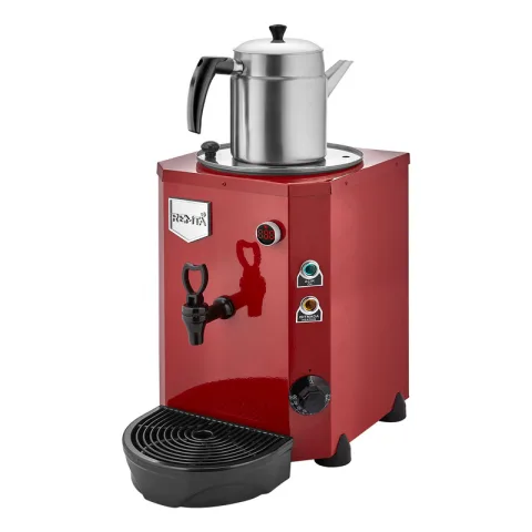 Remta Remta DE14 Mini Jumbo Çay Makinesi, Elektrikli, Tek Demlikli, 9 Litre Kapasiteli , Kırmızı