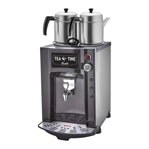 Remta Remta DE12P Premium Jumbo Çay Makinesi, Elektrikli, 2 Demlikli, 15 Litre Kapasiteli, Kırmızı
