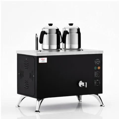 Anka Anka Pro Full Otomatik 2 Demlikli Çay Kazanı, 20 L, Elektrikli, Siyah