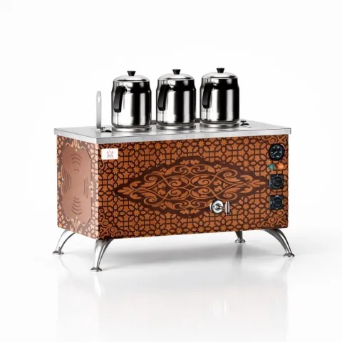 Anka Anka Elektrikli Bakır Pro Compact 3 Demlik 30 Litre Çay Makinesi 220V