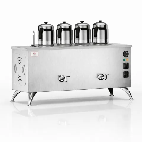 Anka Anka Elektrikli İnox Pro Compact 4 Demlik 40 Litre Çay Makinesi 220V