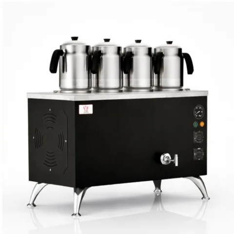 Anka Anka Pro Full Otomatik 4 Demlikli Çay Kazanı, 40 L, Elektrikli, Siyah